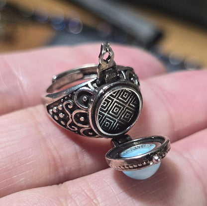 #4 Larimar Poison Ring