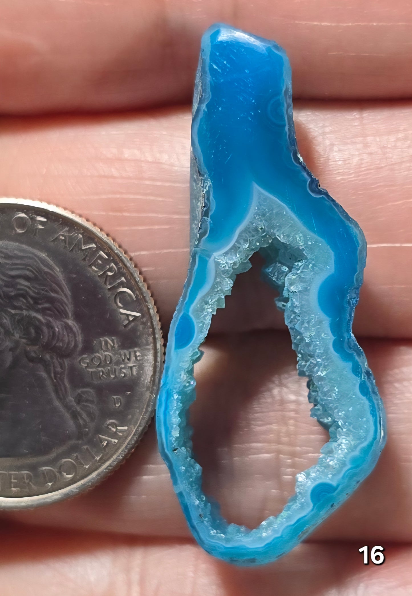 #16 Agate Geode Window Druzy