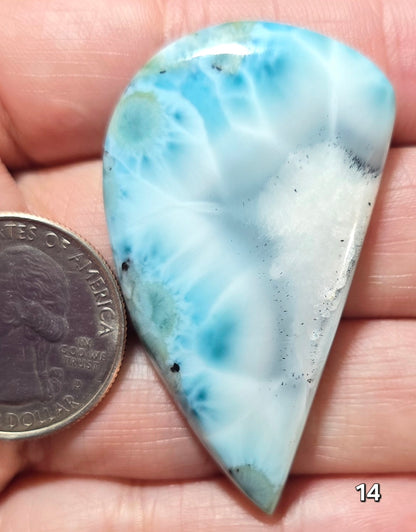 #14 Larimar Statement Cabochon — Collector Grade