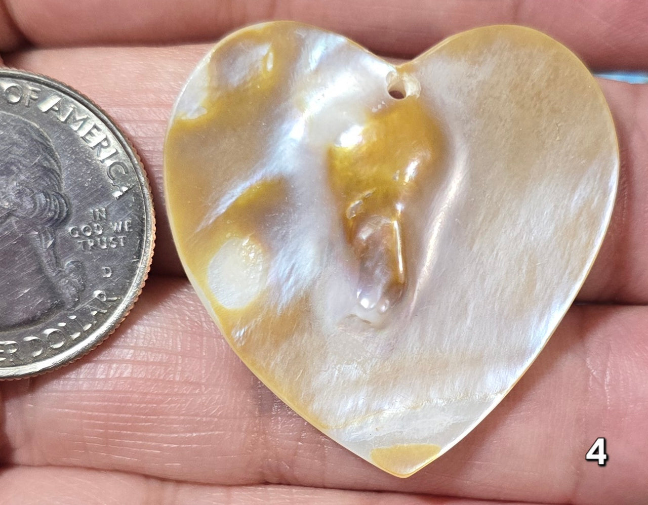#4 Mother-of-Pearl Heart Pendant