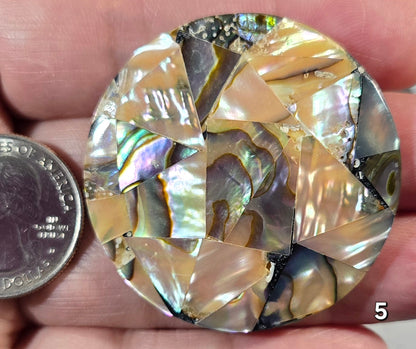 #5 Statement Shell Mosaic Cabochons