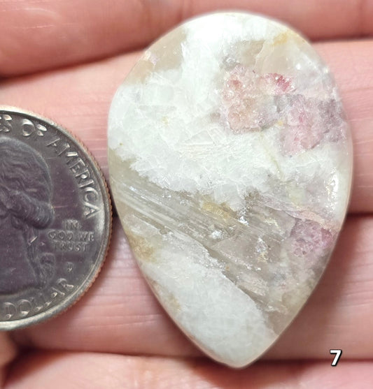 #7 Pink Tourmaline in Ivory Quartz