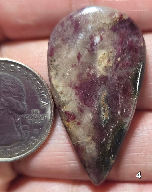 #4 Pink Tourmaline in Smoky Quartz