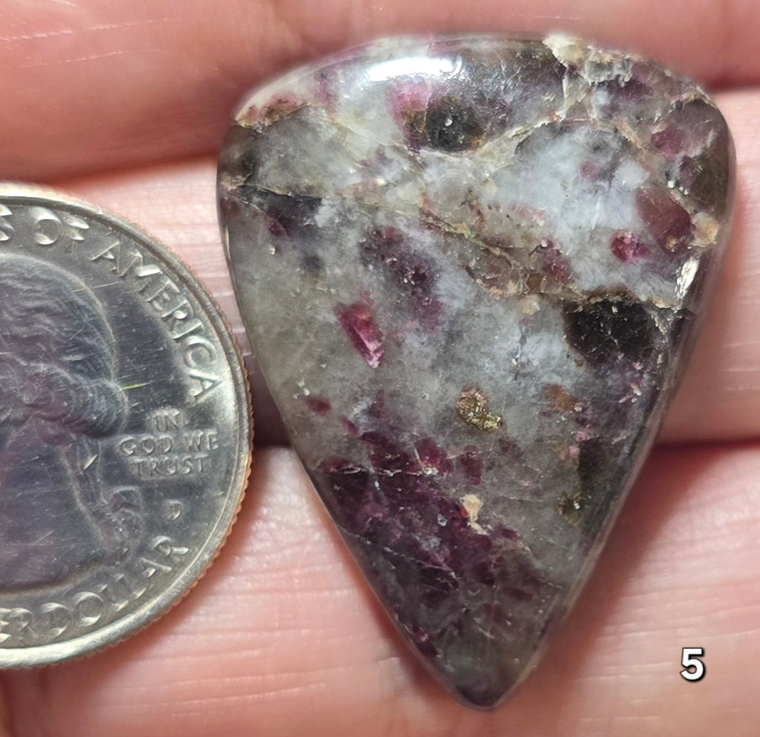 #5 Pink Tourmaline in Smoky Quartz