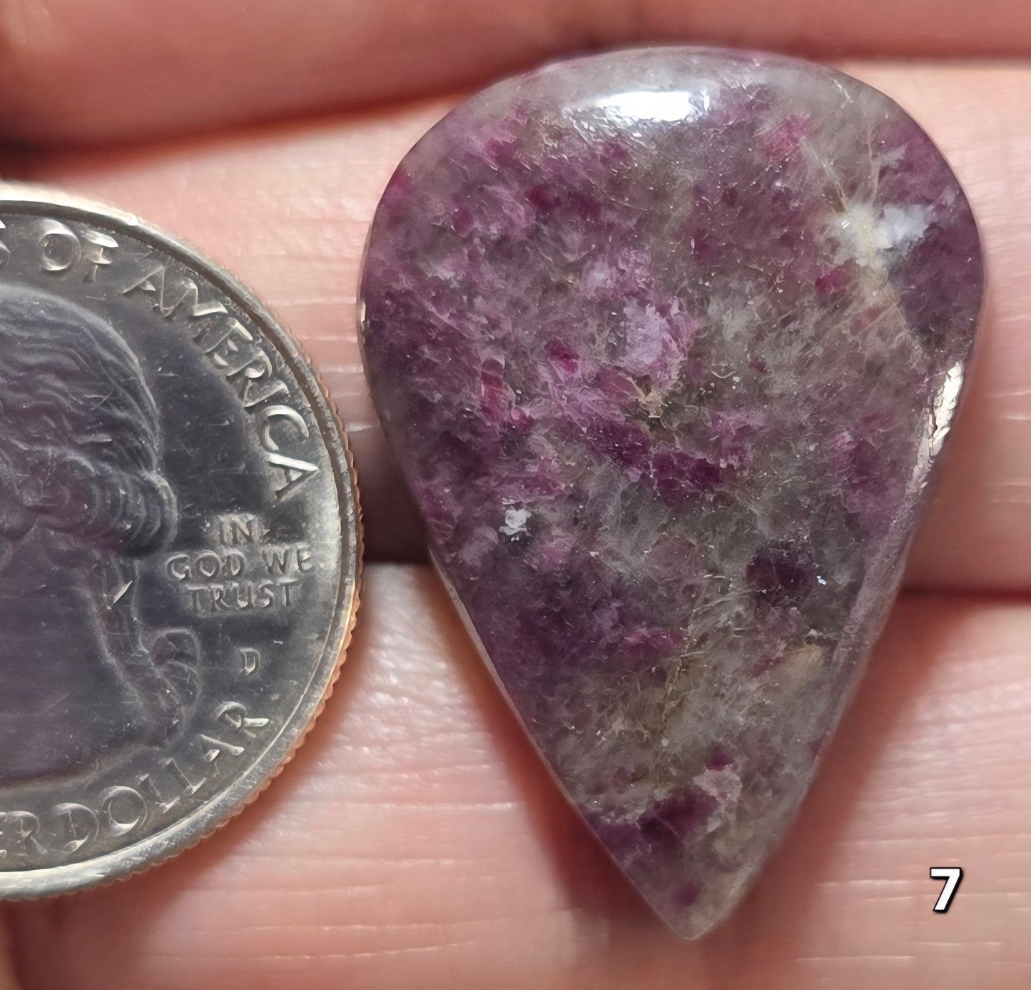 #7 Pink Tourmaline in Smoky Quartz