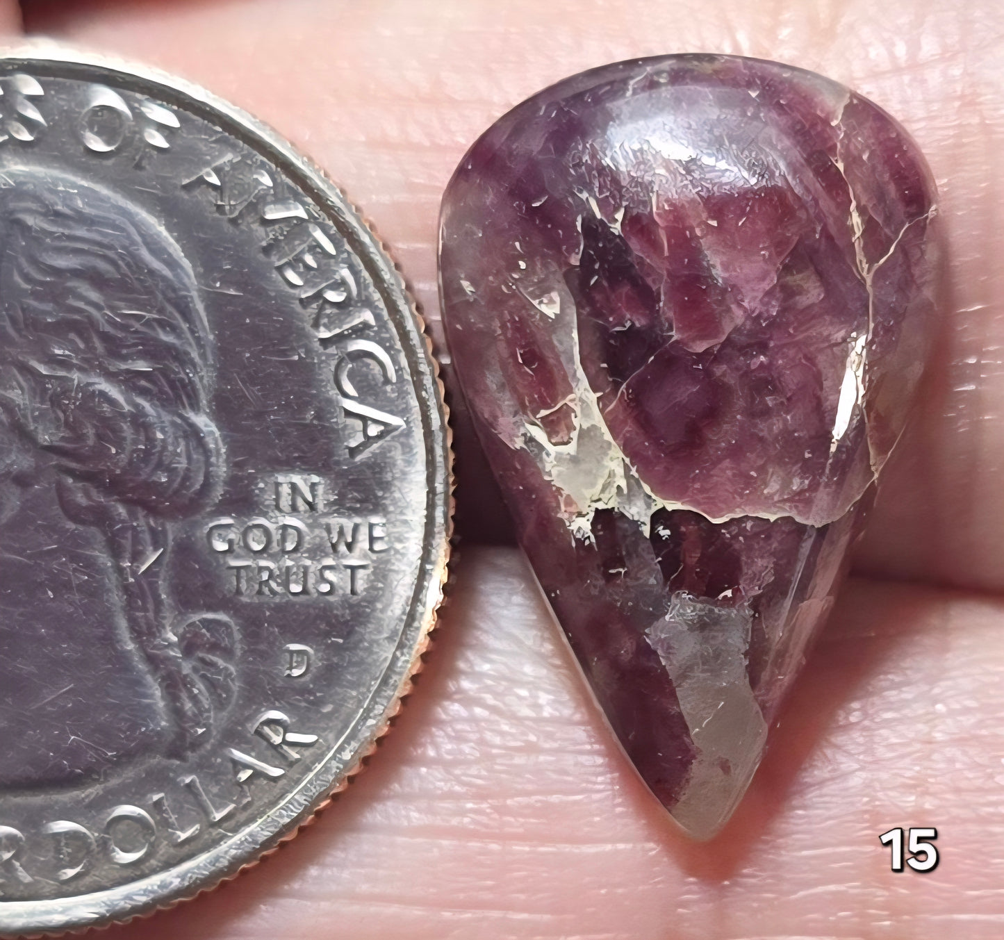 #15 Pink Tourmaline in Smoky Quartz