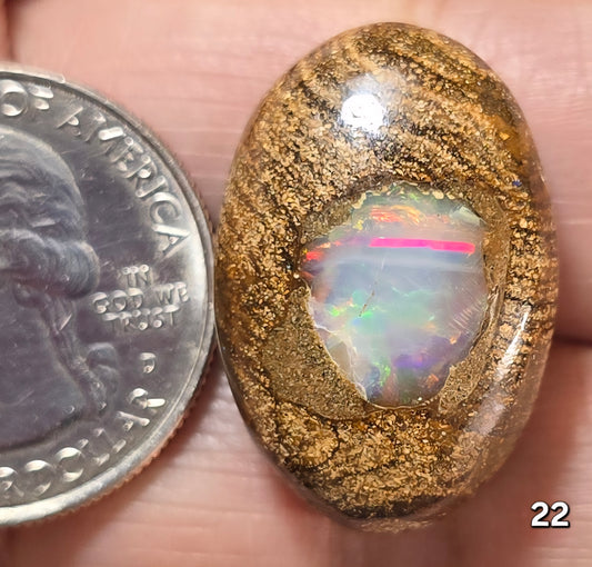 #22 Ethiopian Inlay Boulder Opal