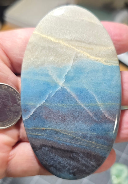 Scenic Trulite (Blue Dolomite) Collector Cabochon