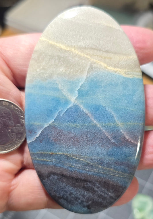 Scenic Trulite (Blue Dolomite) Collector Cabochon