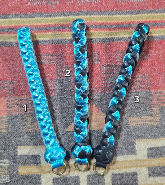 Metallic Blue and Black Fob Hangers