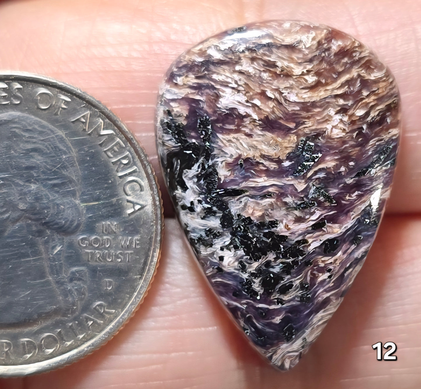 #12 Stormy Fibrous Charoite