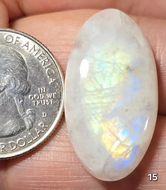 #15 Rainbow Flash Moonstone