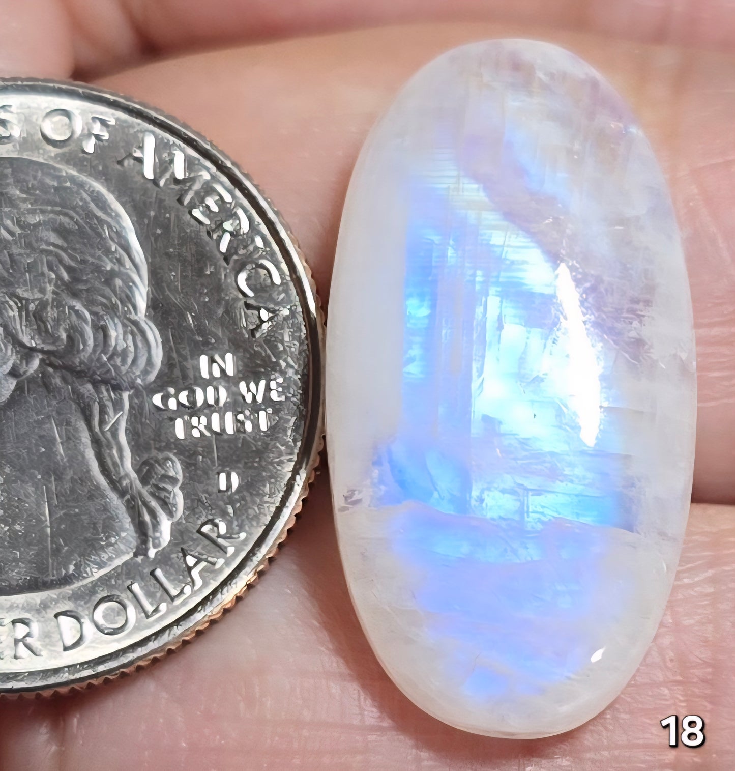 #18 Rainbow Flash Moonstone