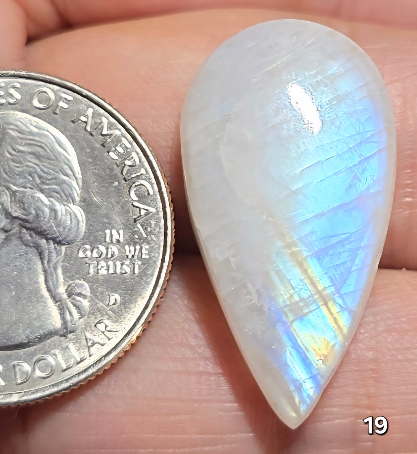 #19 Rainbow Flash Moonstone