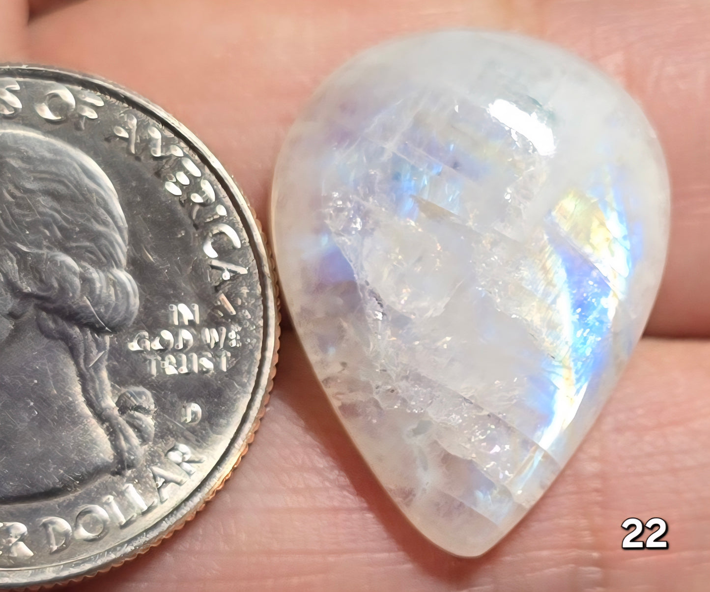 #22 Rainbow Flash Moonstone