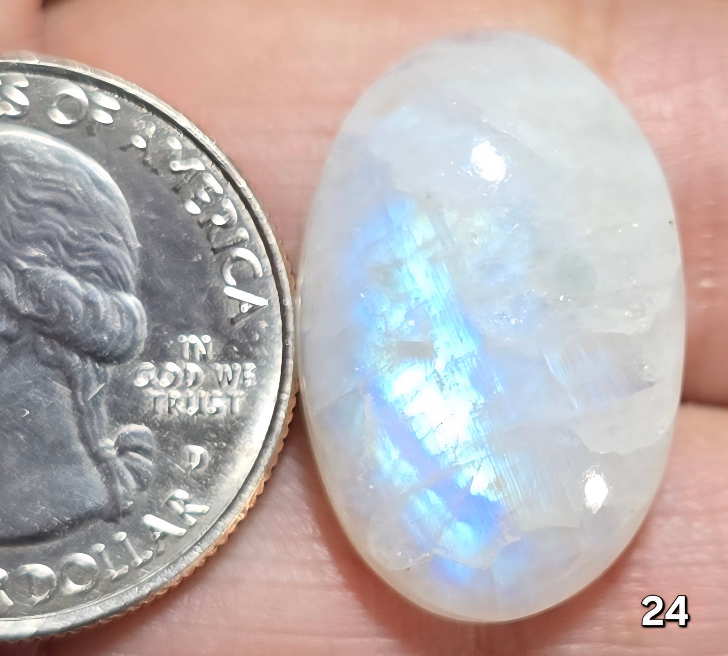 #24 Rainbow Flash Moonstone