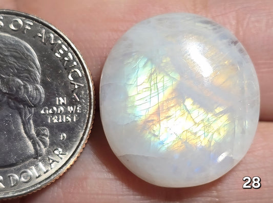 #28 Rainbow Flash Moonstone