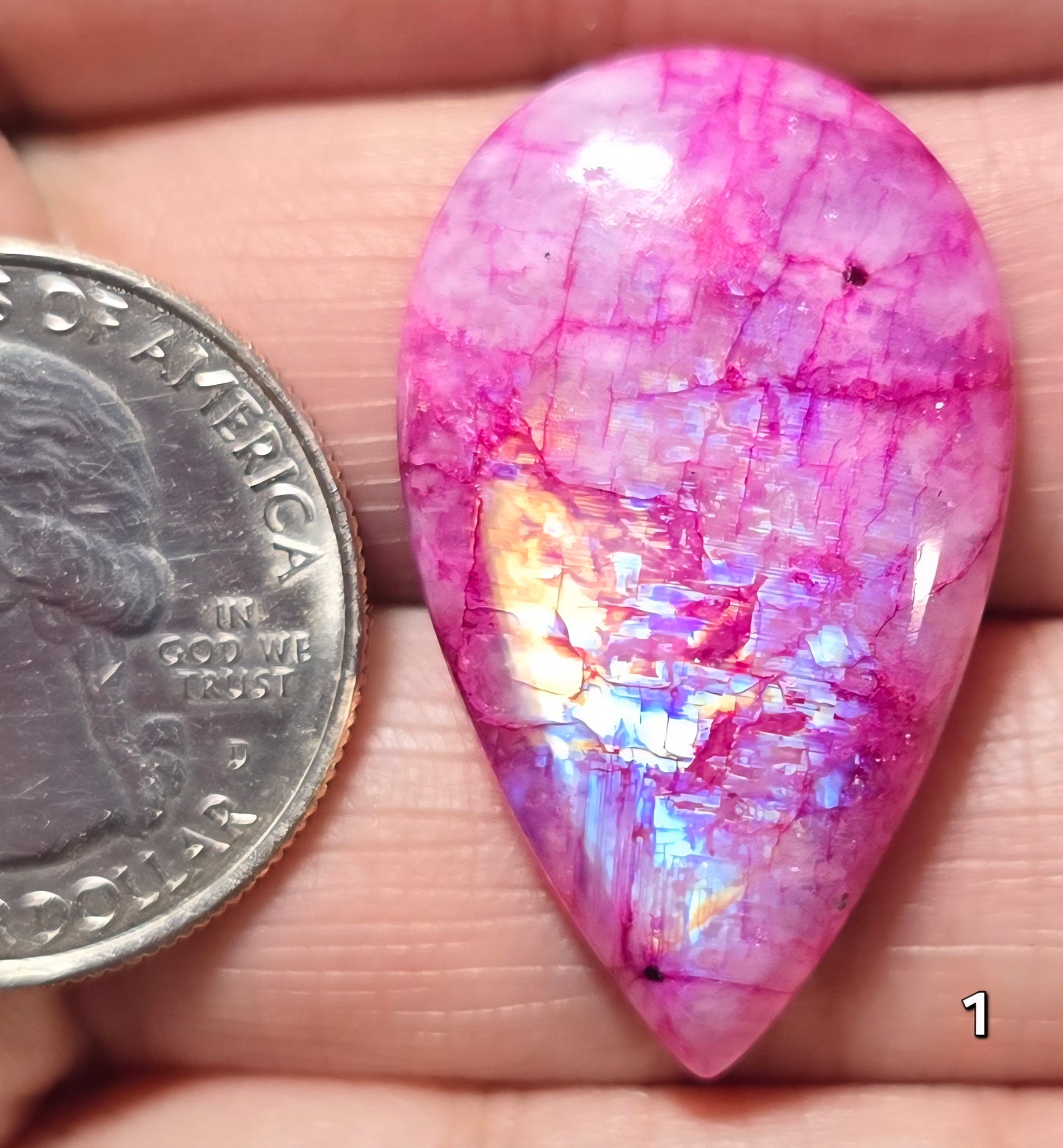 #1 Pink Dyed Moonstone