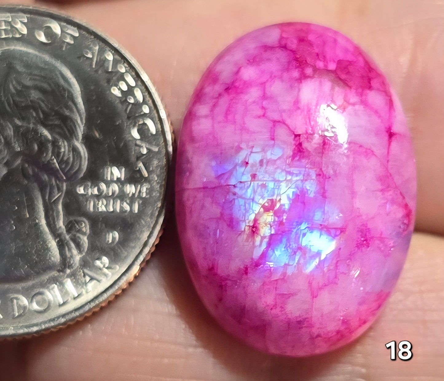#18 Pink Dyed Moonstone