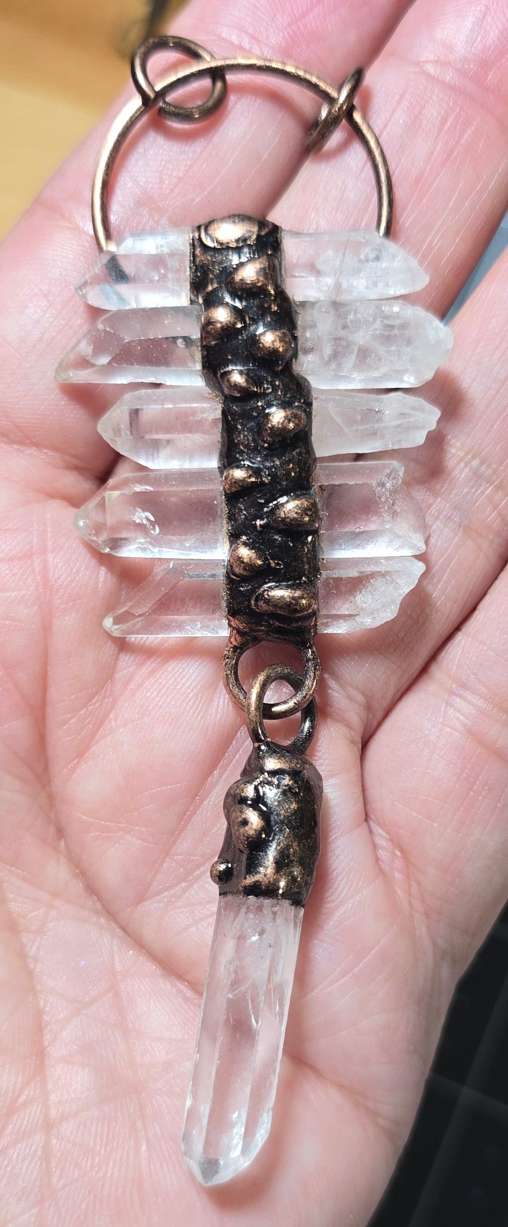 Clear Quartz Crystal Points Pendant