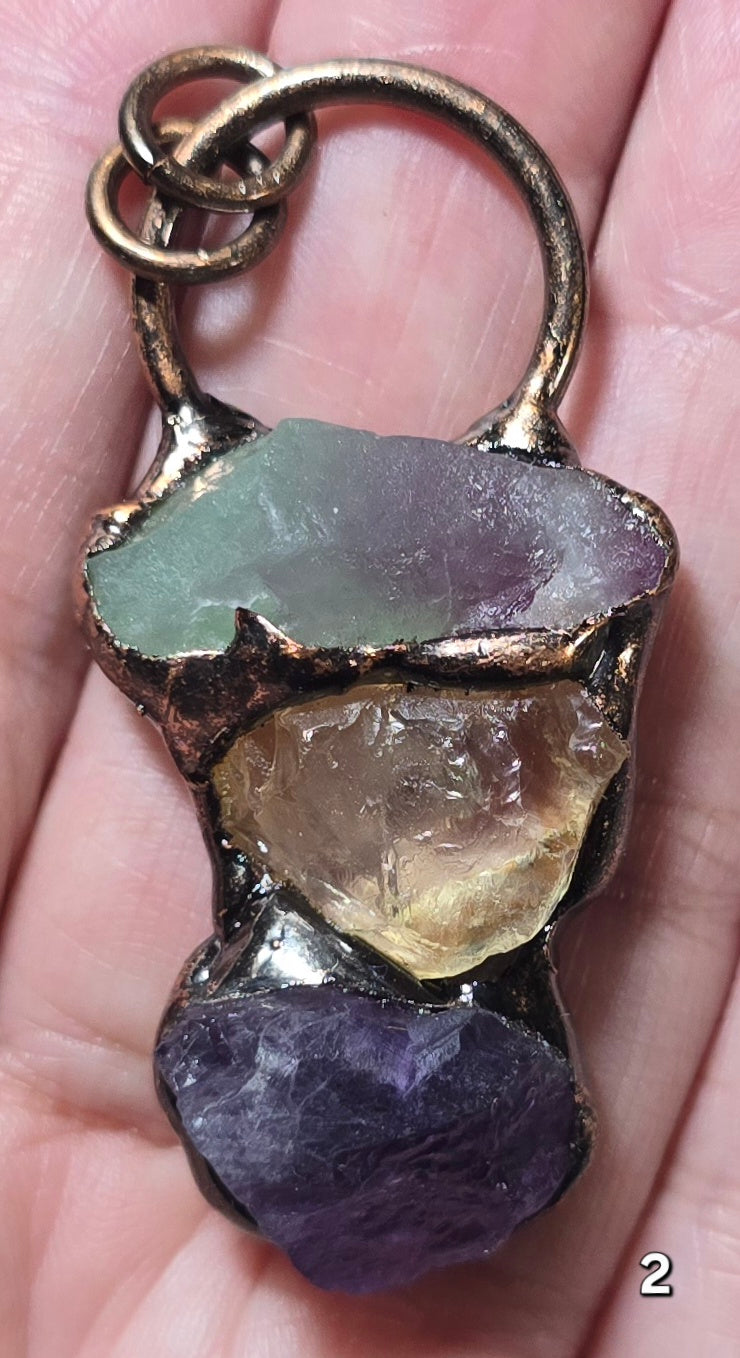#2 Triple Stone Pendant