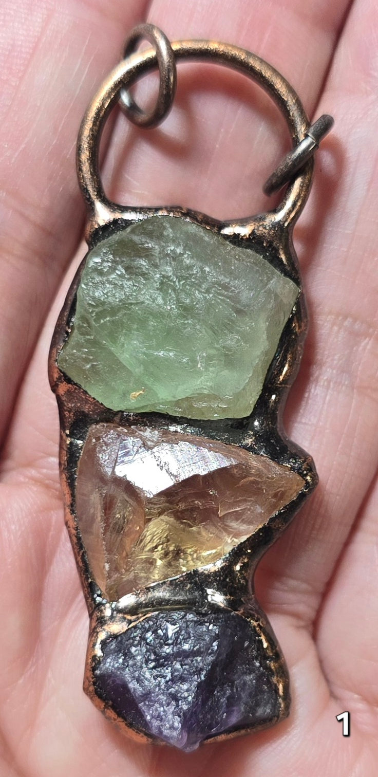 #1 Triple Stone Pendant