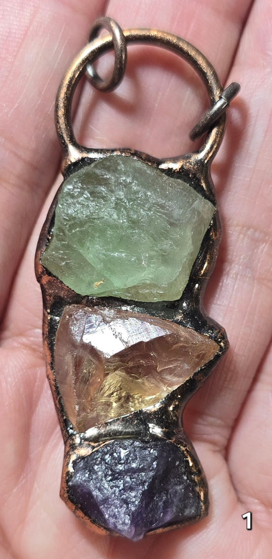 #1 Triple Stone Pendant