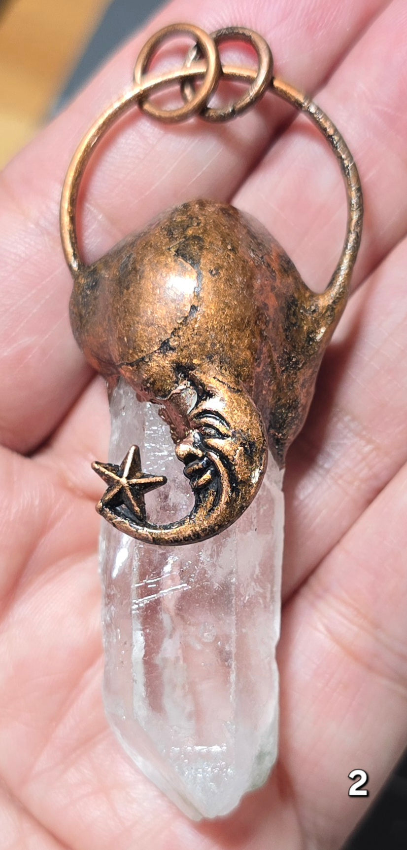 #2 Clear Quartz with Moon Pendant