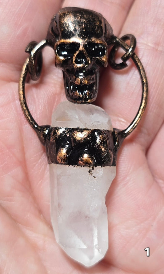 #1 Clear Quartz with Skull Pendant
