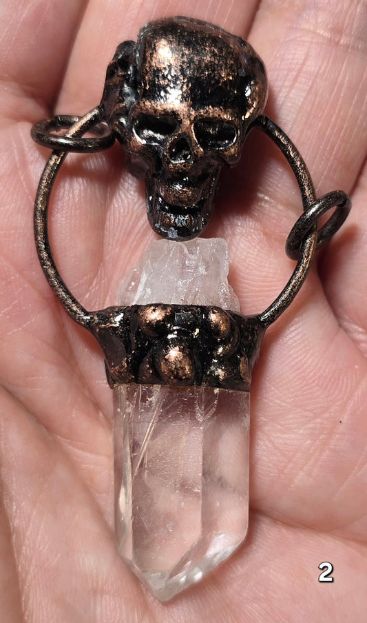 #2 Clear Quartz with Skull Pendant