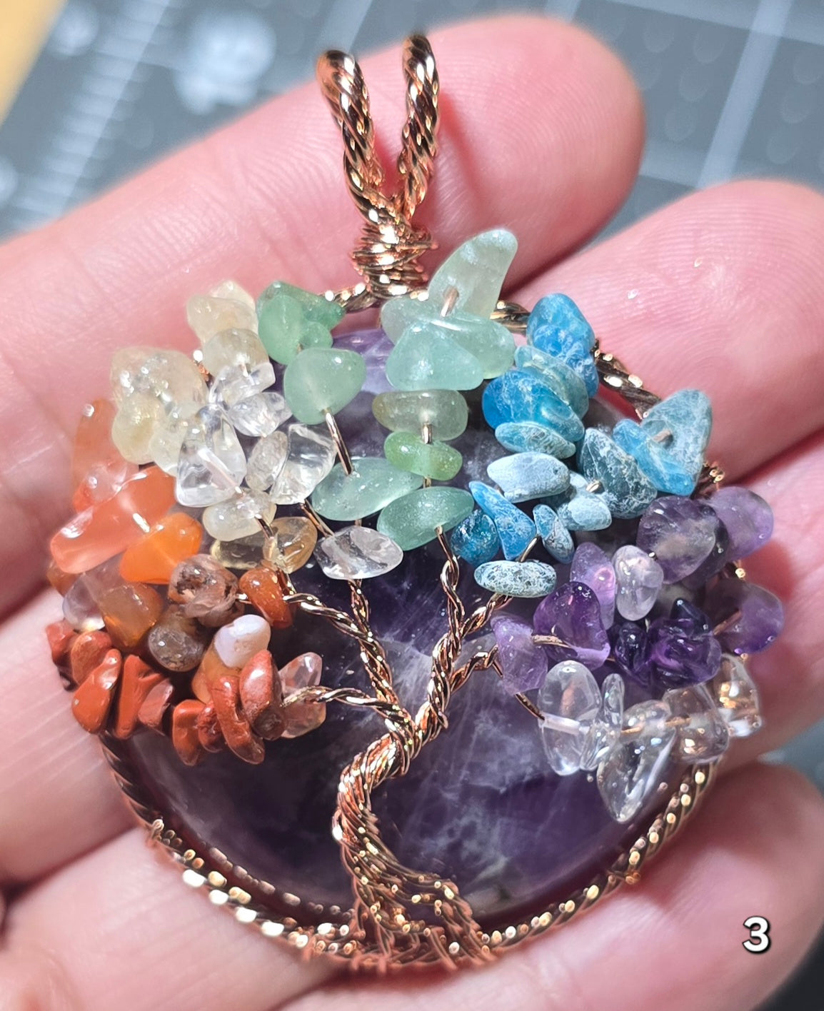 #3 Seven Chakra Tree of Life Pendant