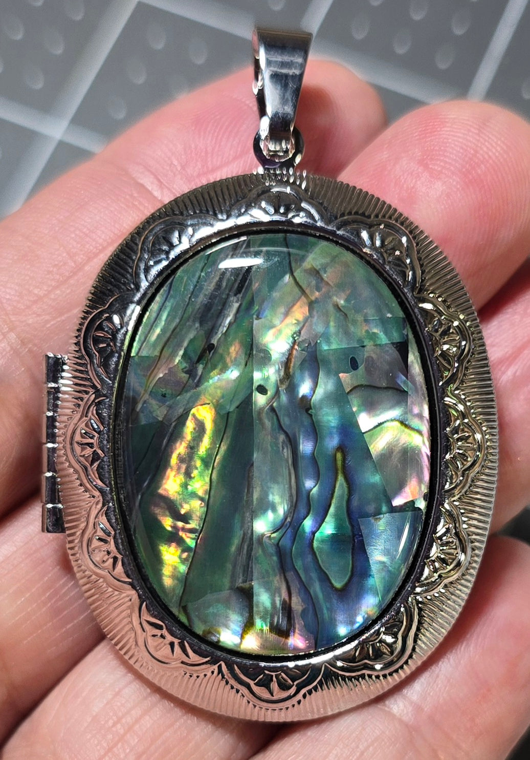 Abalone Locket Pendant