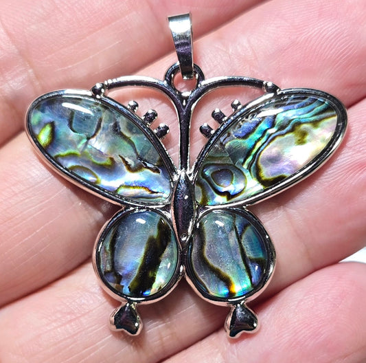 Abalone Butterfly Pendant