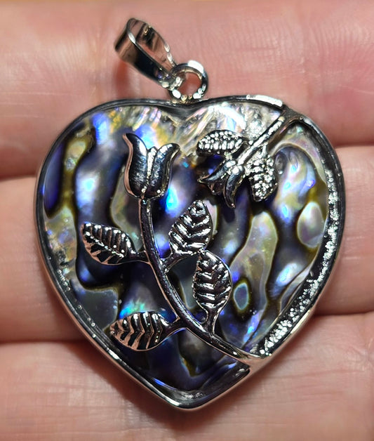 Abalone Heart Pendant