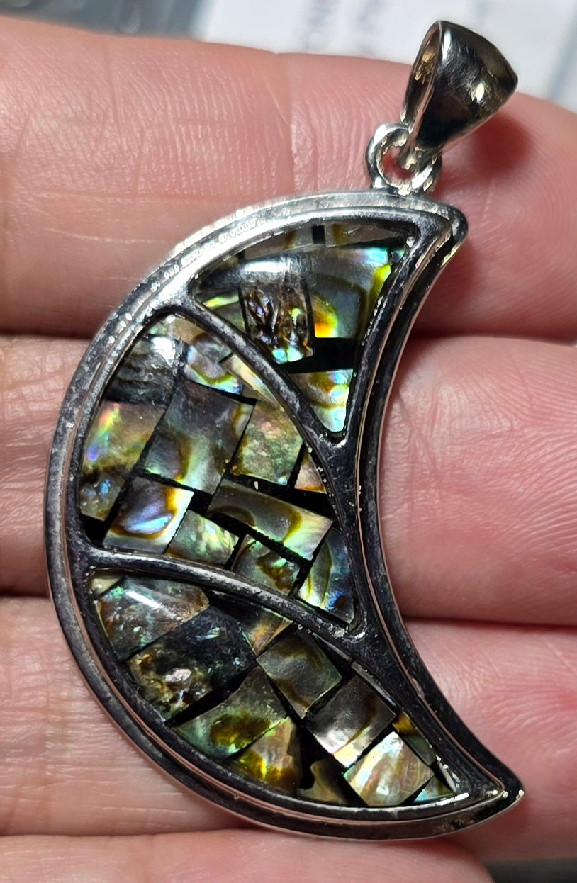 Abalone Moon Pendant
