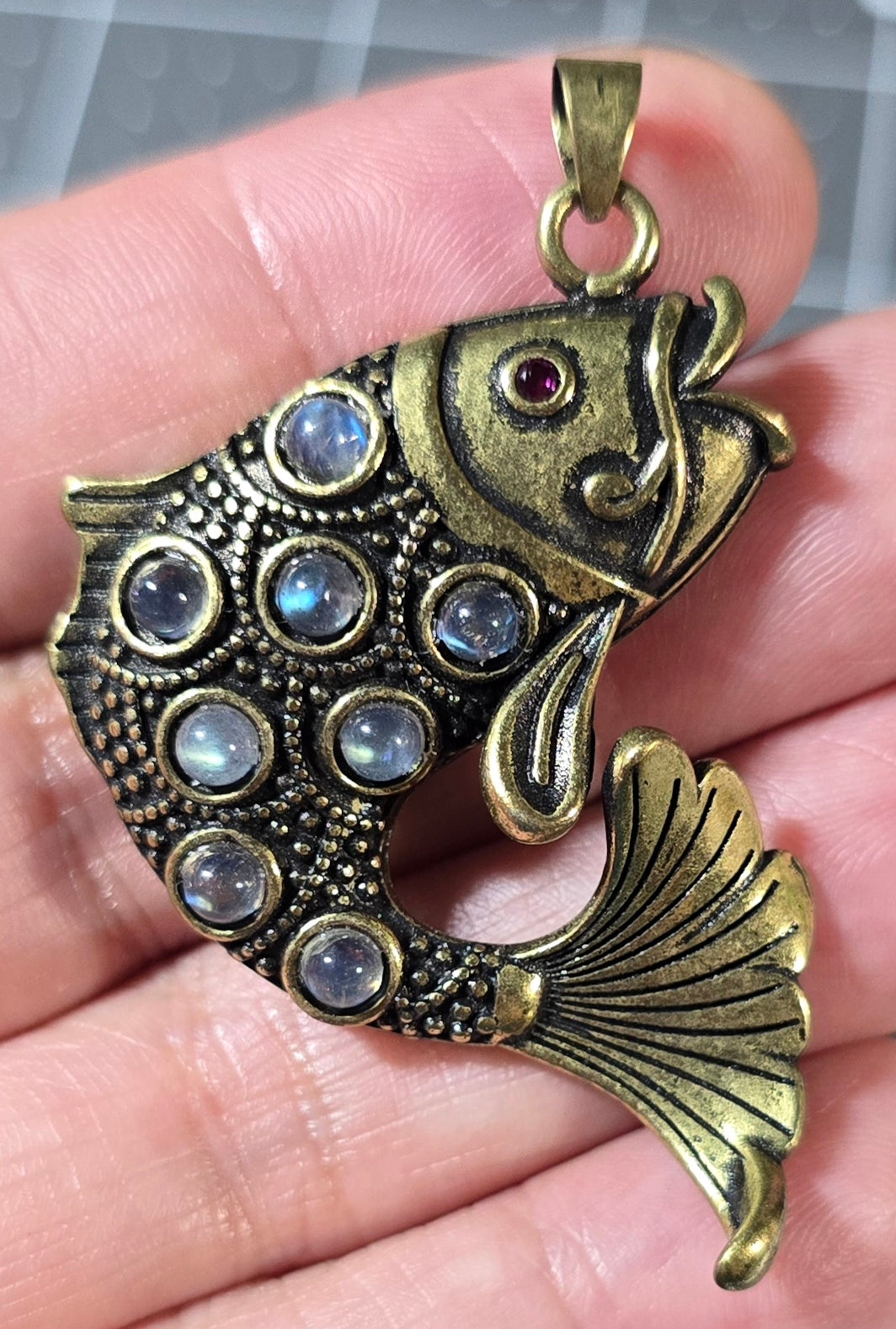 Labradorite Fish Pendant