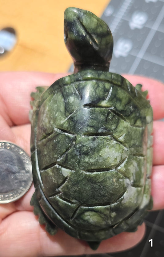#1 Serpentine Jade Turtle