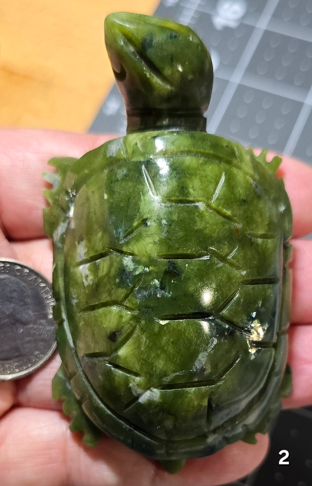 #2 Serpentine Jade Turtle