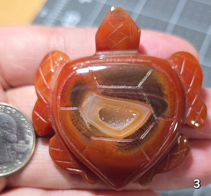 #3 Carnelian Druzy Sea Turtle