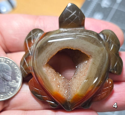 #4 Carnelian Druzy Sea Turtle