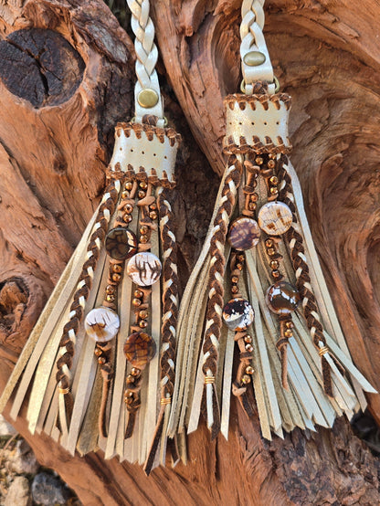 Golden Prairie 6-Inch D-Ring Leather Tassels
