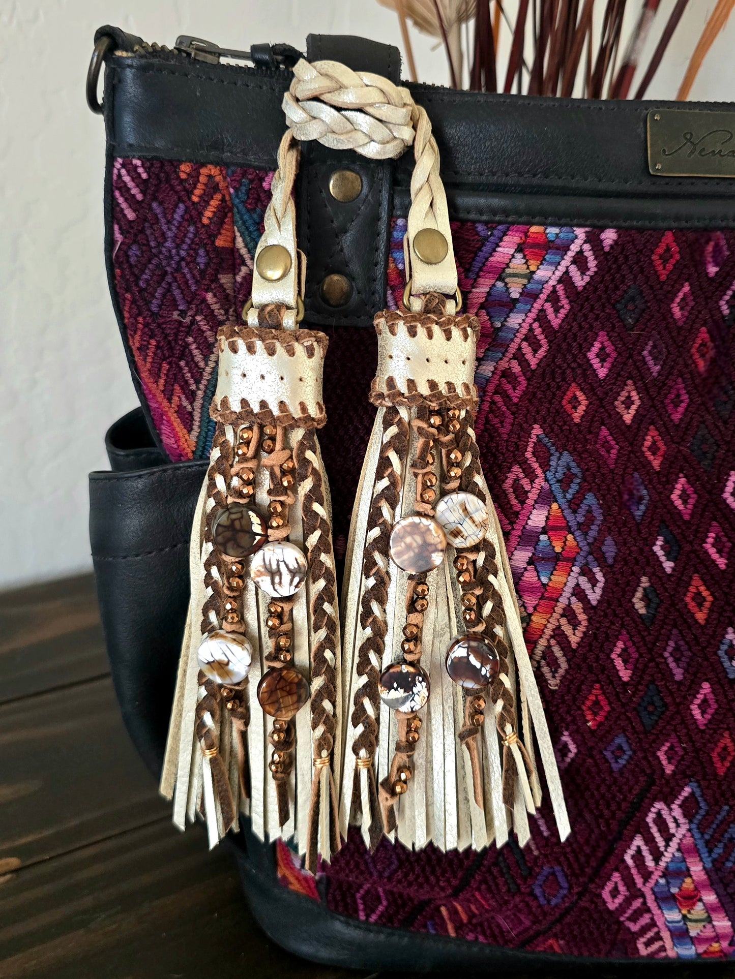 Golden Prairie 6-Inch D-Ring Leather Tassels