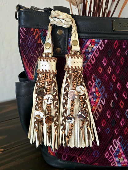Golden Prairie 6-Inch D-Ring Leather Tassels
