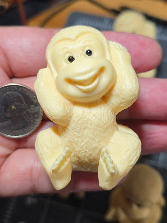 "No Evils" Monkey Carving