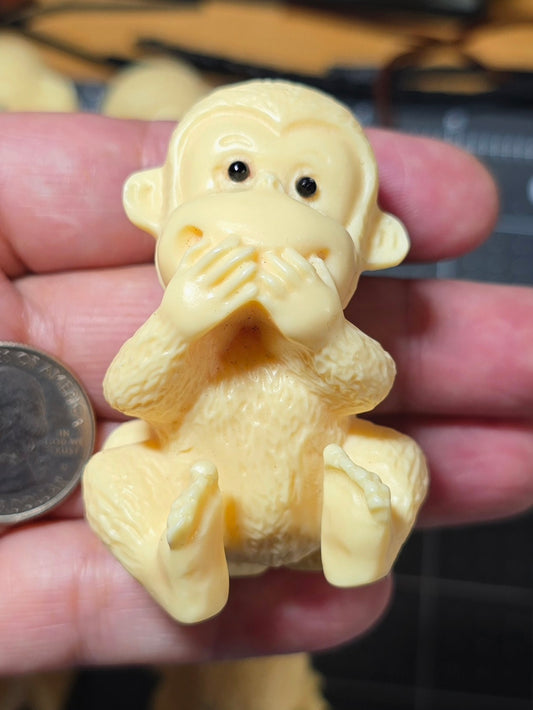 "No Evils" Monkey Carving