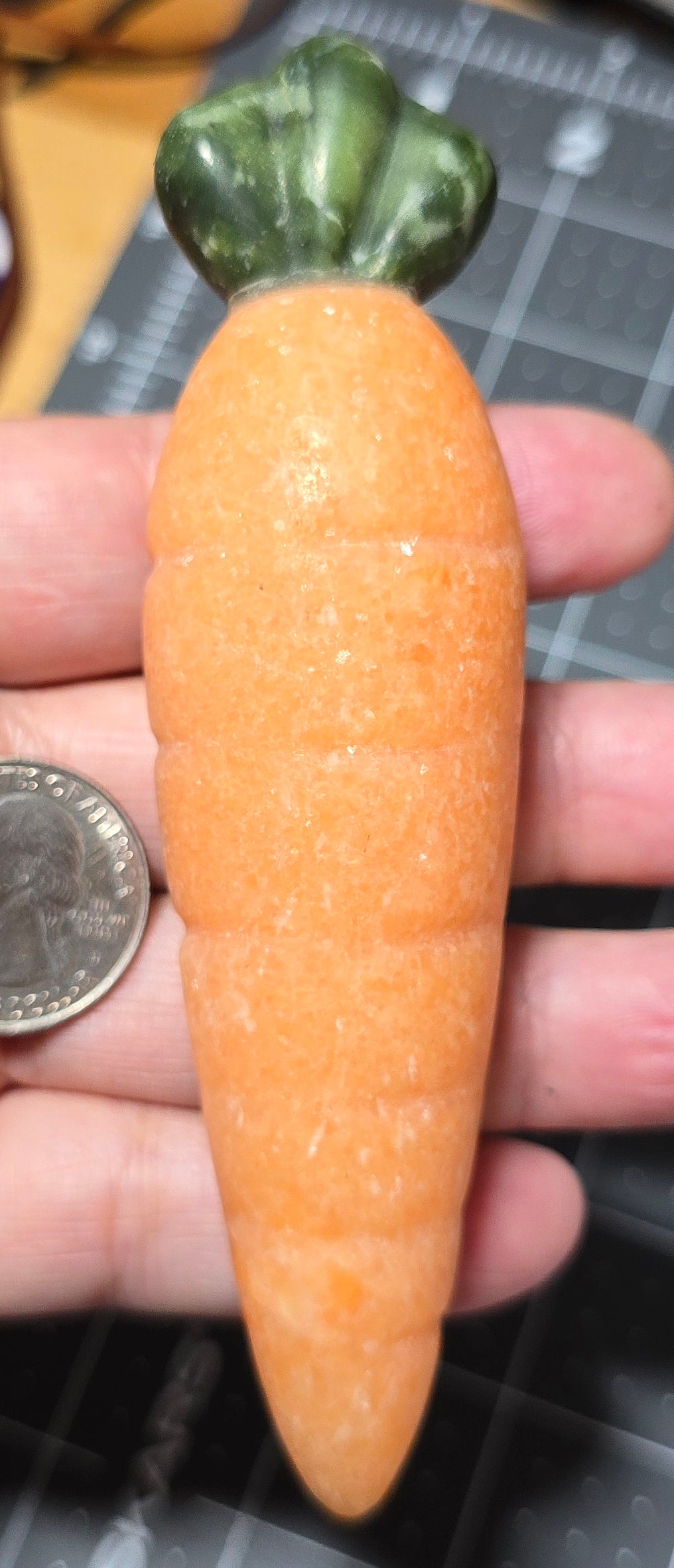 Large Sunstone Carrot Carving