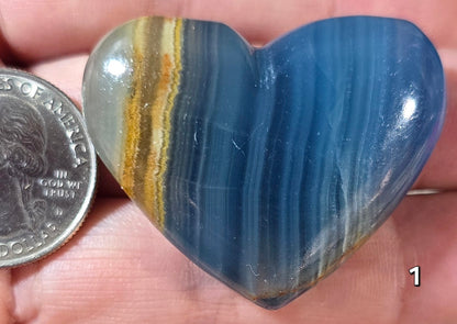 #1 Blue Banded Calcite Heart