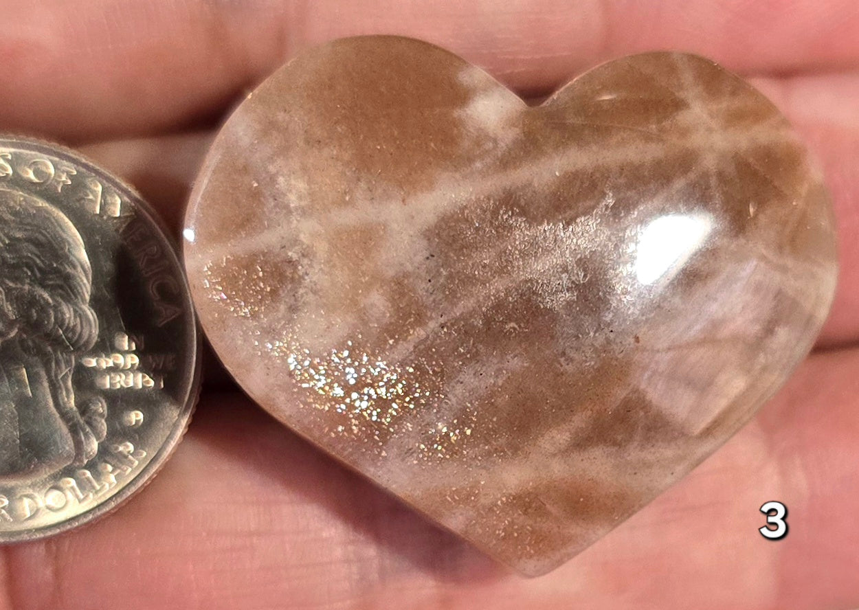 #3 Peach Moonstone Heart