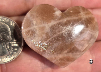 #3 Peach Moonstone Heart