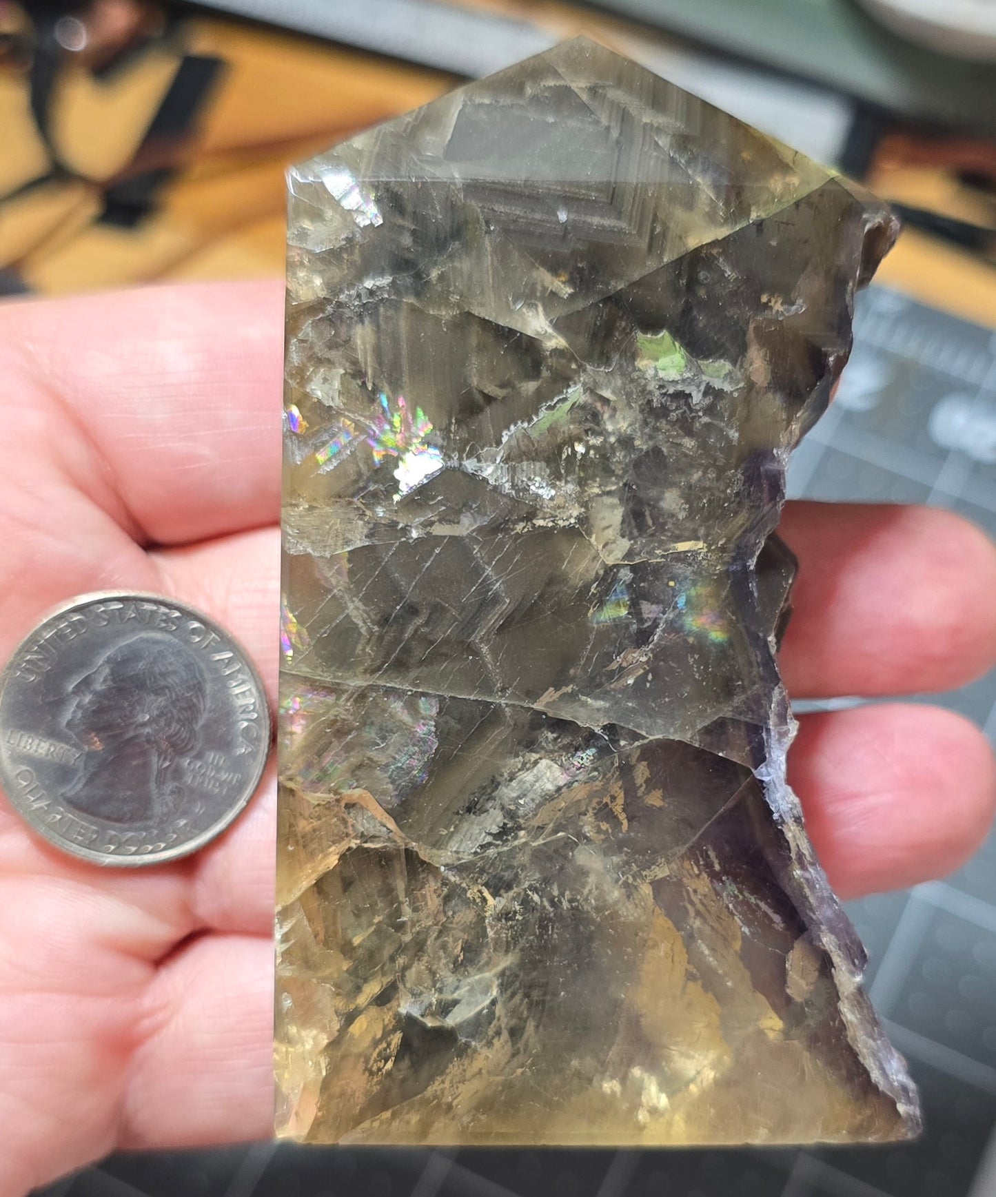#1 Black Rose Fluorite (UV reactive)